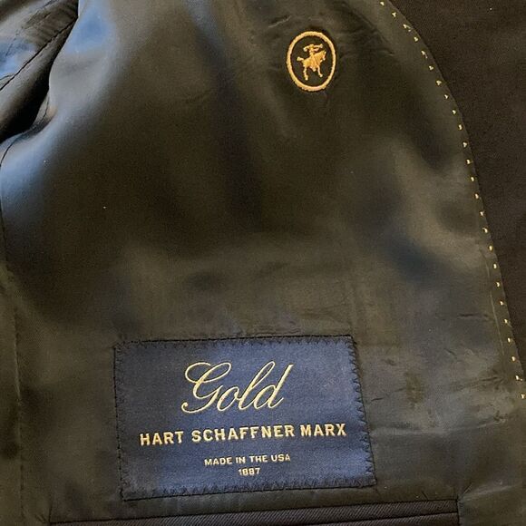 Hart Schaffner Marx 1887 Navy Blue Wool 2 Button Blazer Jacket. Size 41R. - Picture 6 of 10